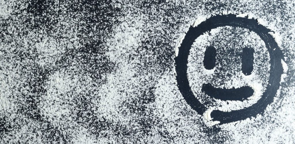 Smiley face marked in ketamine dust