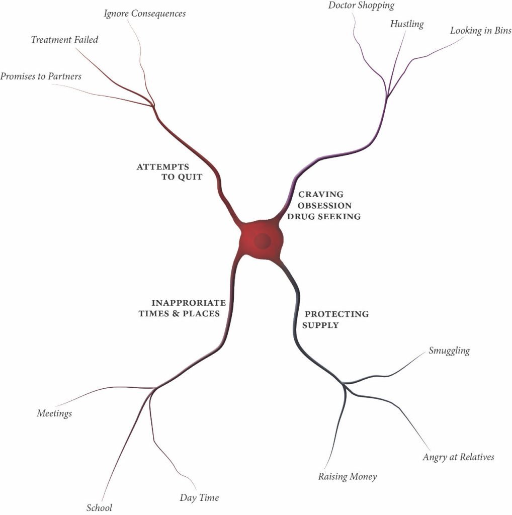Drug seeking behavior mind map