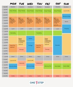April 2024 updated One Step Thailand rehab schedule