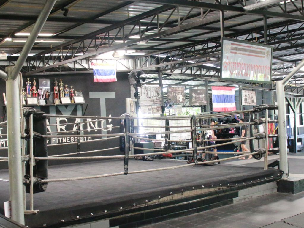 Boxing ring at One Step Rehab campus