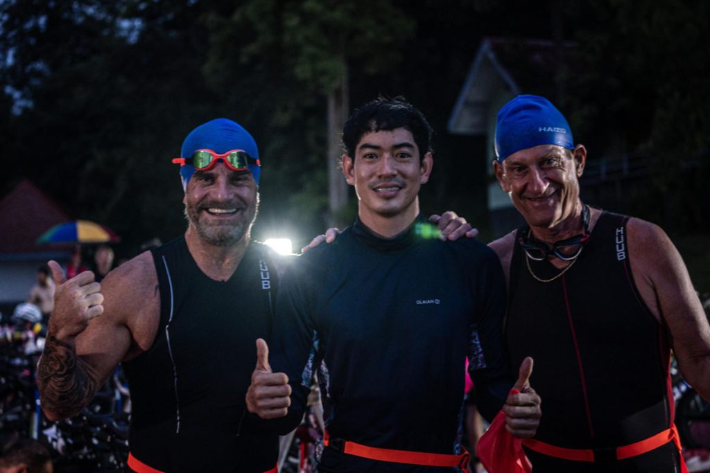 Clients competing in a Chiang Mai triathlon
