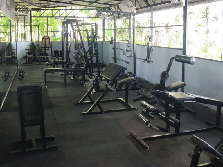 Weights gym for strength trining and bodywork