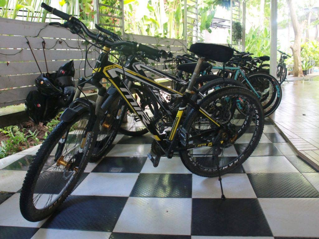 Mountain bike storage area