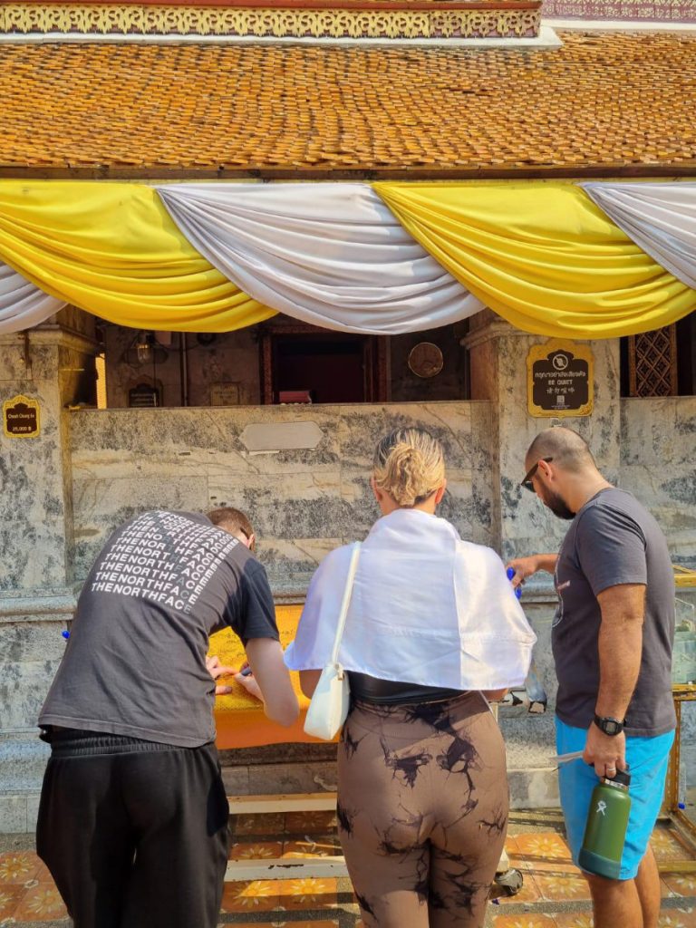 Temple blessings for good luck at Doi Suthep