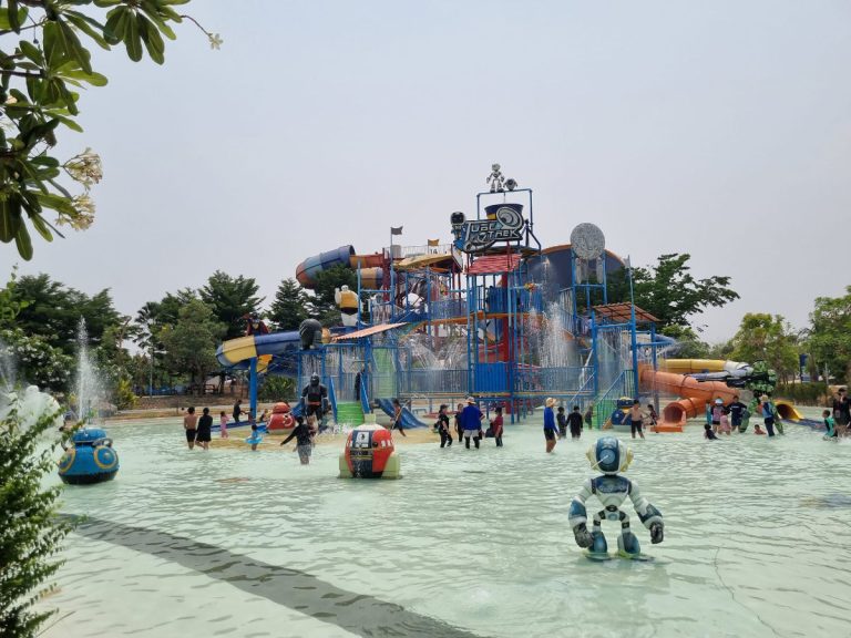 Waterslides and robots at Tube Trek water adventure