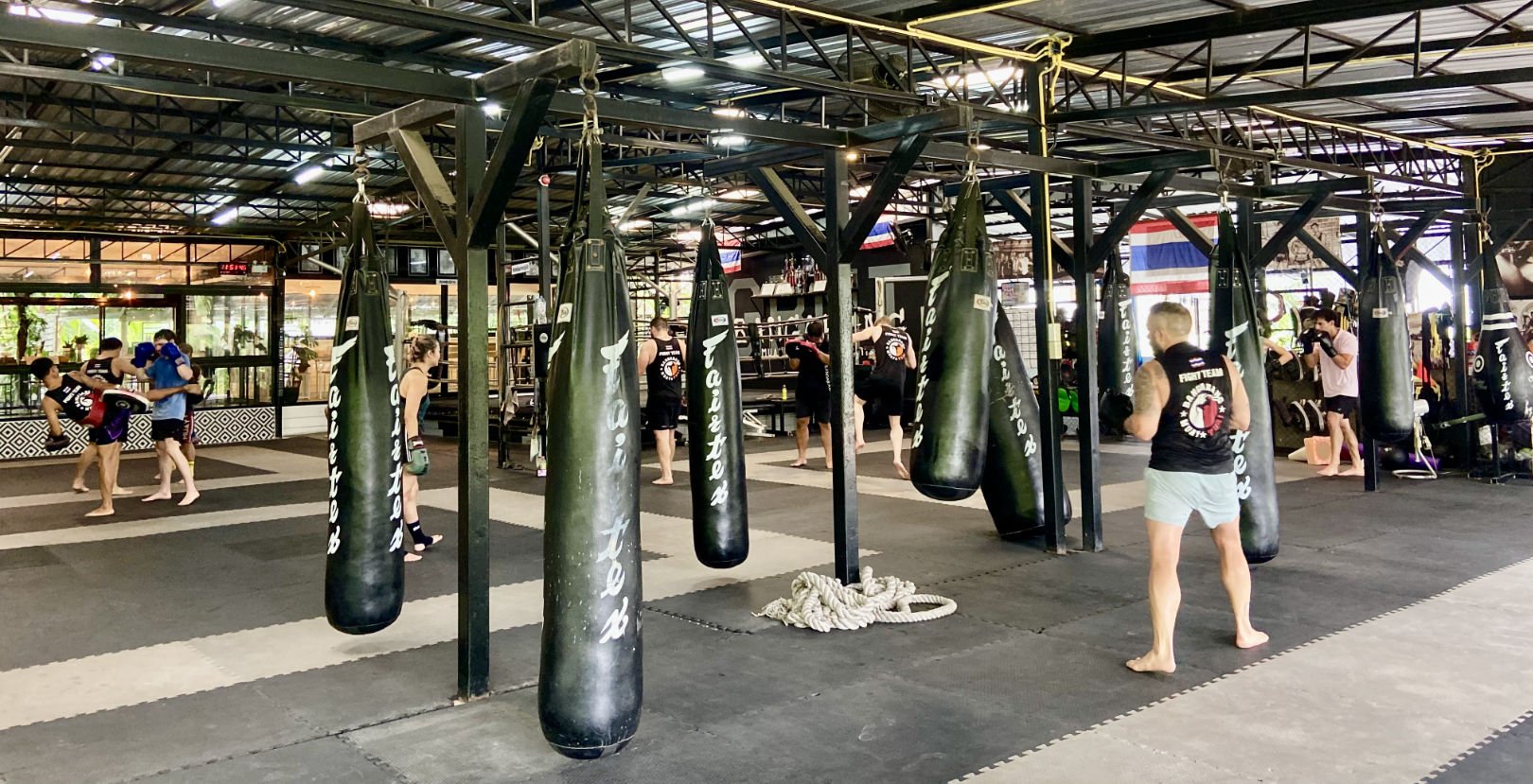 Recovering meth users doing intensive fitness program