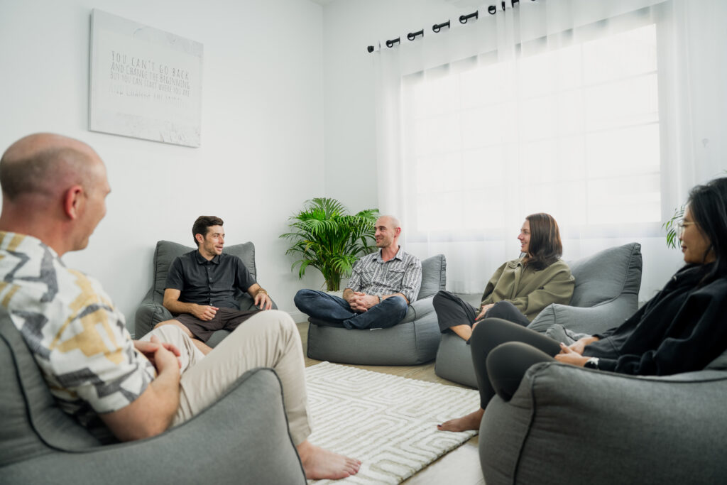 rehab center group counseling session