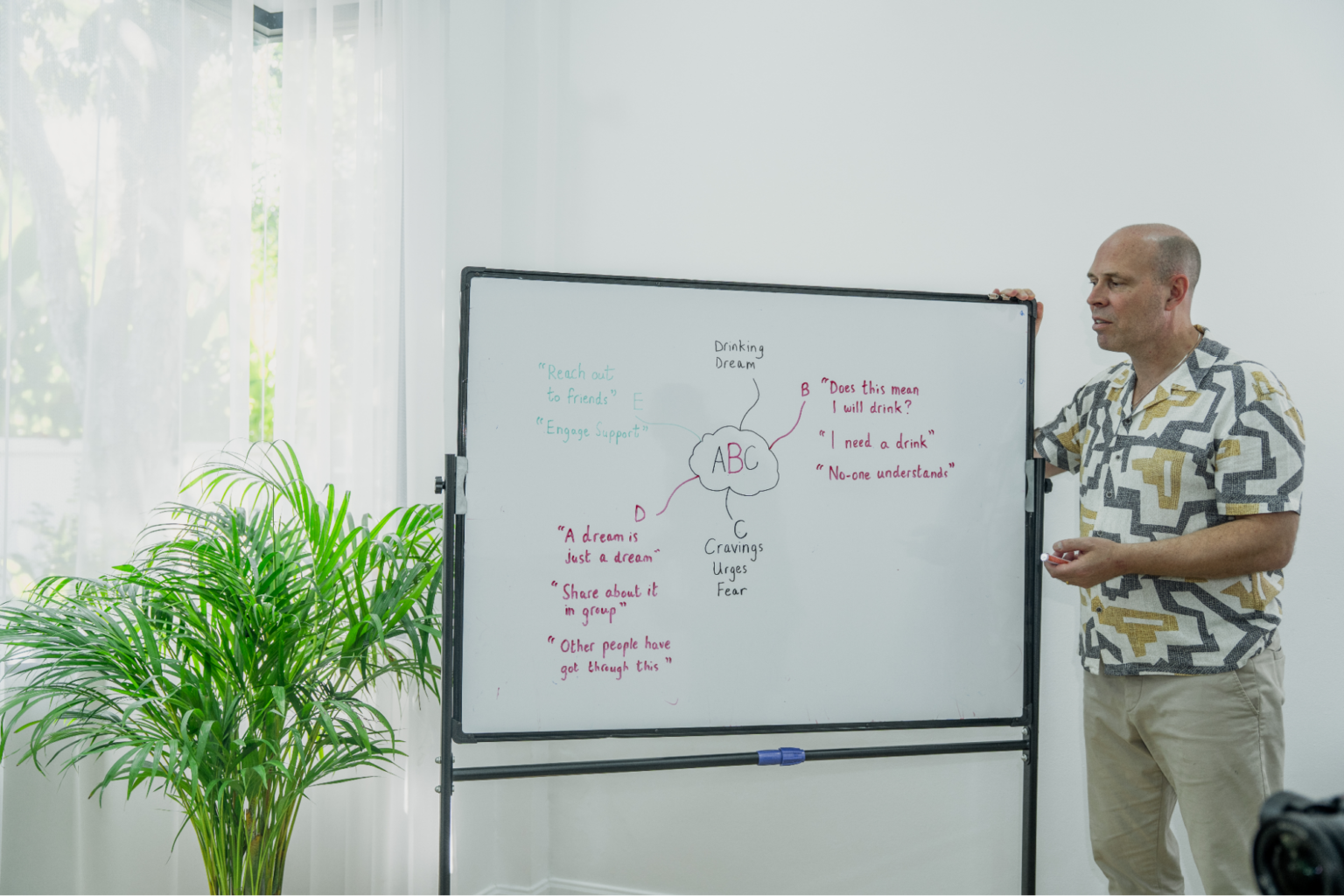 Group therapy session for benzodiazepine addiction recovery at One Step Rehab Thailand