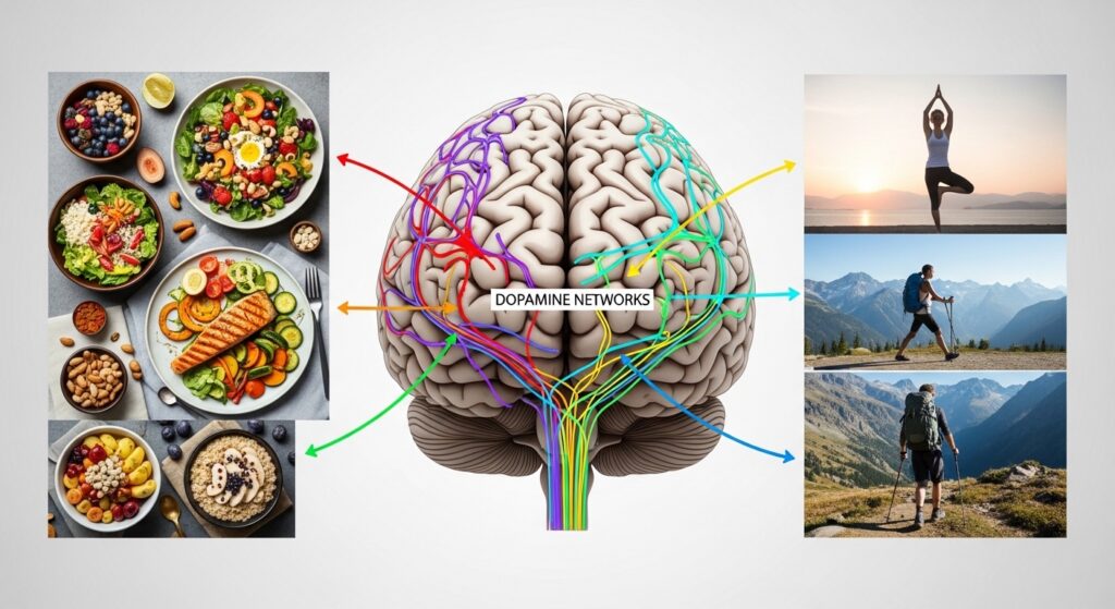 Fitness and nutrition supporting dopamine restoration during addiction recovery