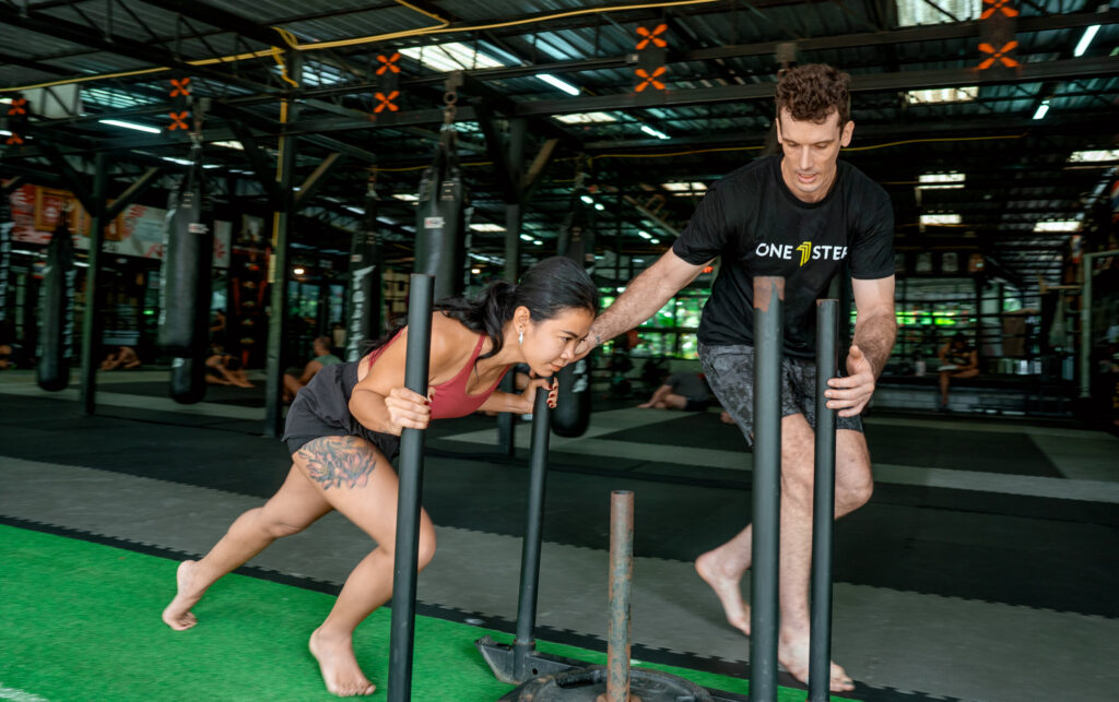 Gym workout at One Step Rehab