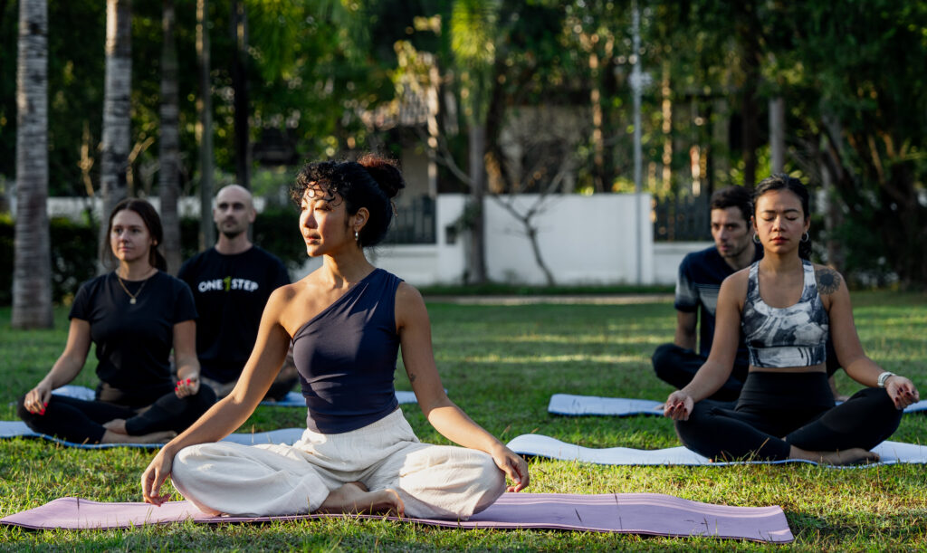 Yoga session at One Step Rehab