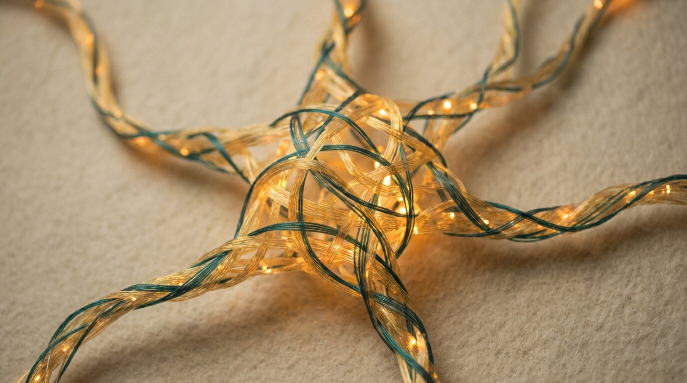Abstract visualisation of the brain re-filing a traumatic memory during EMDR reprocessing