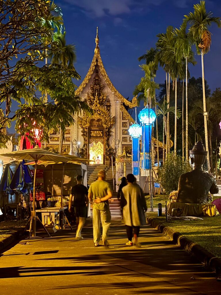Evening temple visit in Chiang Mai