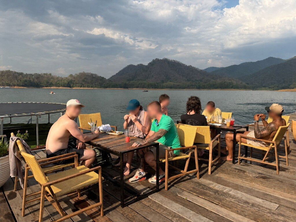 Lakeside restaurant lunch during a Chiang Mai day trip