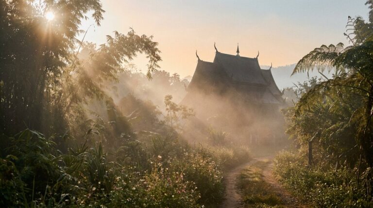 Dawn light over Chiang Mai mountains symbolizing recovery after opioid withdrawal