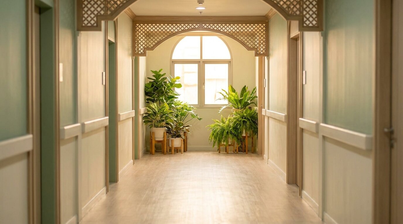 A quiet hospital corridor representing the medical setting needed for severe alcohol withdrawal